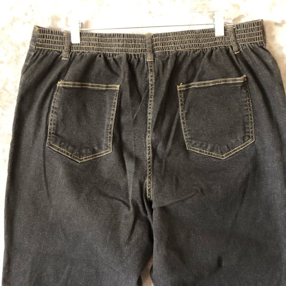 Blair Women Balck Jeans Size 20W Black Elastic Zipper Fly Grunge Plus Size - Picture 9 of 14